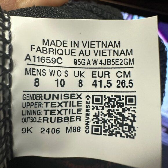 ❤️❤️Converse Chuck Taylor x Transformers Autobots Sz 8 Men's Shoes Black A11659C - Picture 11 of 11